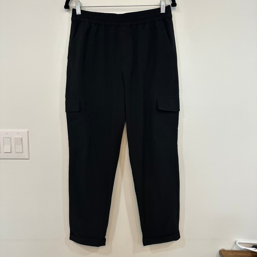 Banana Republic Standard Womens Pants Small NWT $89 Fly Weight Black Cargo Track